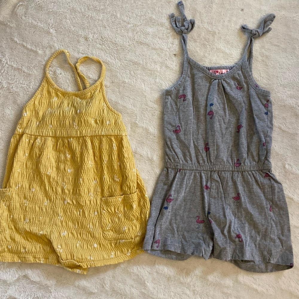 Bundle of 2 3T toddler summer rompers